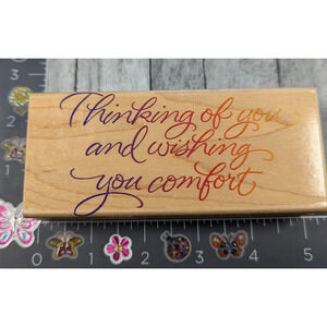 Hero‎ Arts Wishing You Comfort Thinking Of You H1624 Rubber Stamp Wood #D21
